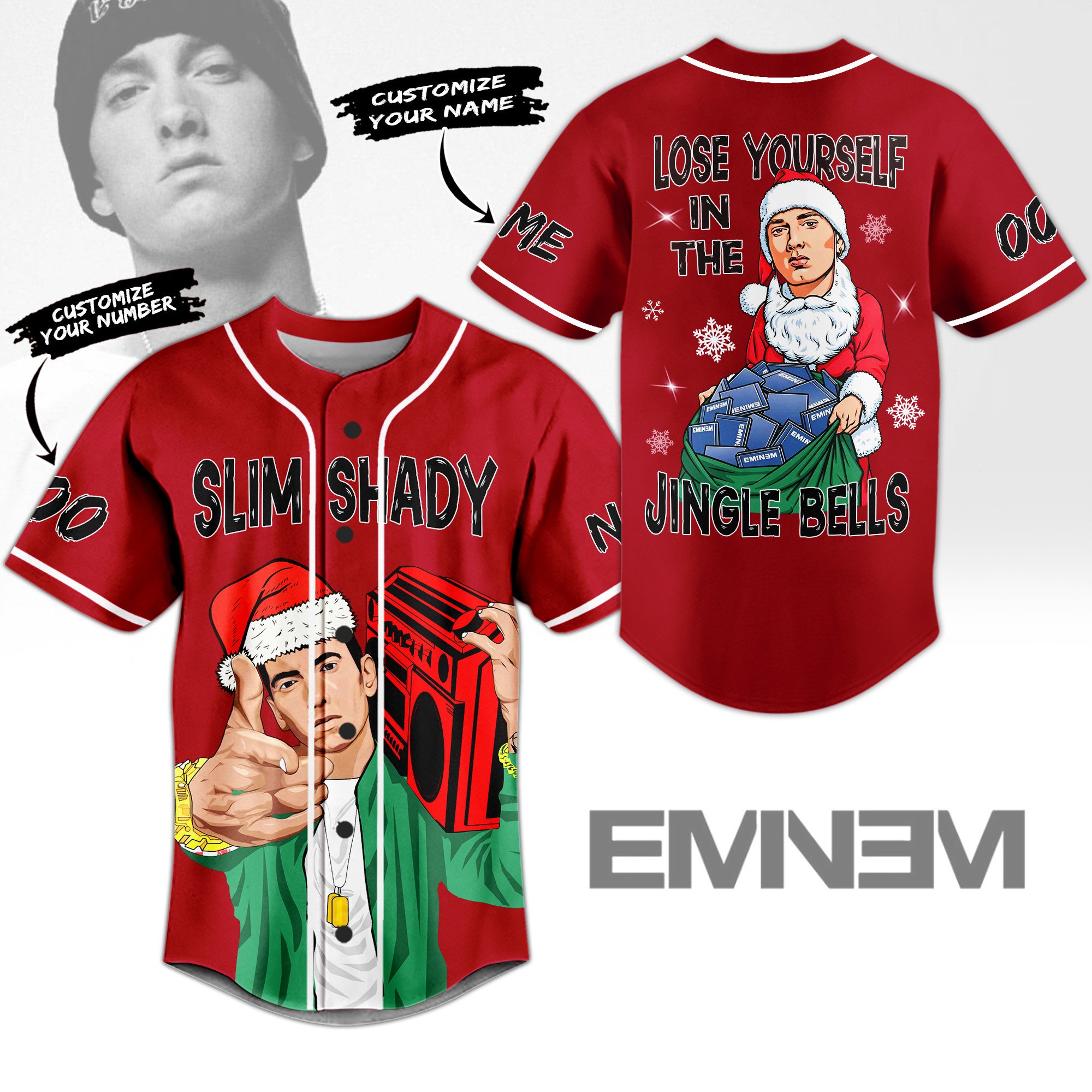 Slim-Shady-Christmas-Custom-Name-&-Number---Jingle-Bells-Baseball-Jersey-1 Slim-Shady-Christmas-Custom-Name-&-Number---Jingle-Bells-Baseball-Jersey-1